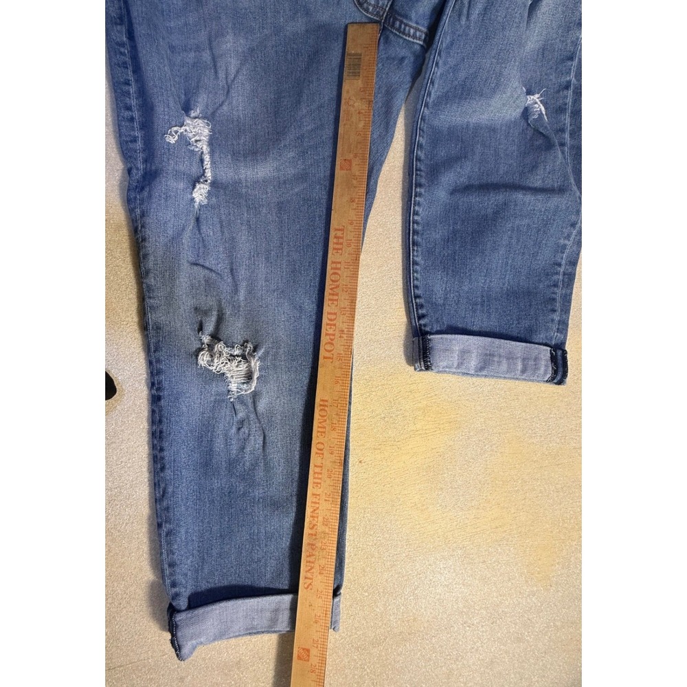 Kut from the Kloth Catherine Boyfriend Distressed Jeans Blue Plus Size 20W-1081 - Picture 4 of 6